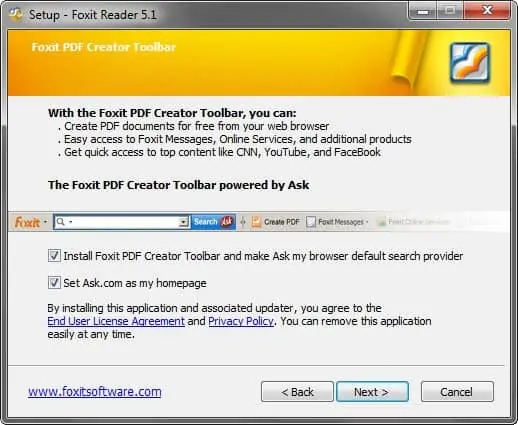 foxit adware